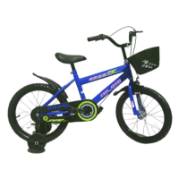 Bicicleta copii 16 inch cu pedale si roti ajutatoare Dileqi albastru