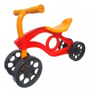 Bicicleta copii fara pedale Bugy rosu/galben