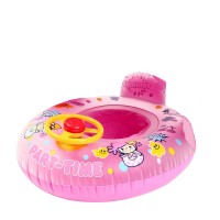 Colac baie gonflabil cu protectie solara roz
