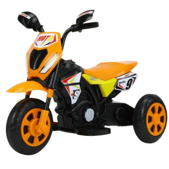 Motocicleta electrica cu muzica si lumini Moto 9 portocaliu