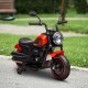 Motocicleta electrica pentru copii cu pedala, muzica si far cu lumina - Rosu