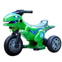 Motocicleta electrica pentru copii cu 2 motoare 12V Dinozaur Verde