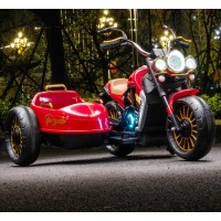 Motocicleta electrica pentru copii cu atas si motor 12V Turbo Rosu
