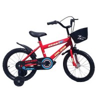 Bicicleta copii 16 inch cu pedale si roti ajutatoare Dileqi rosie