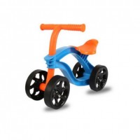 Bicicleta copii fara pedale Bugy albastru/portocaliu