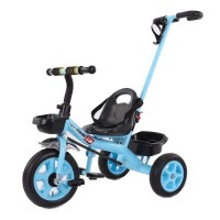 Tricicleta Yuebei cu maner parental - Albastru
