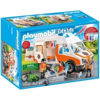 Playmobil City Life - Ambulanta cu lumini intermitente