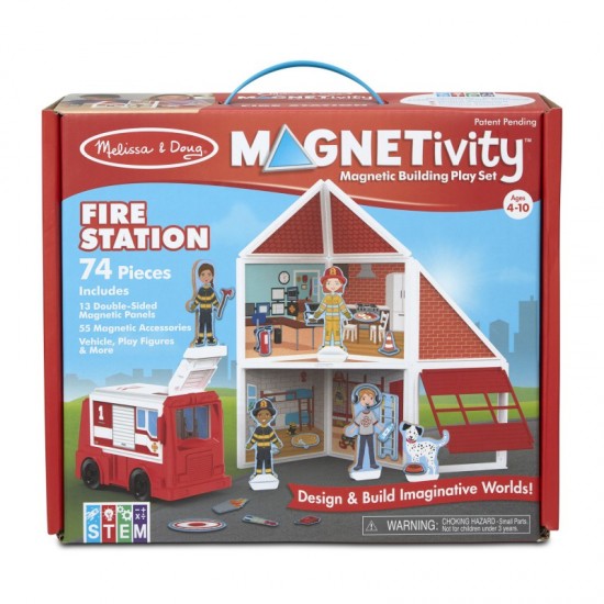 Set de joaca magnetic Statia de Pompieri Melissa and Doug