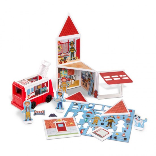 Set de joaca magnetic Statia de Pompieri Melissa and Doug