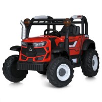 Tractor electric pentru copii cu 2 motoare Rosu