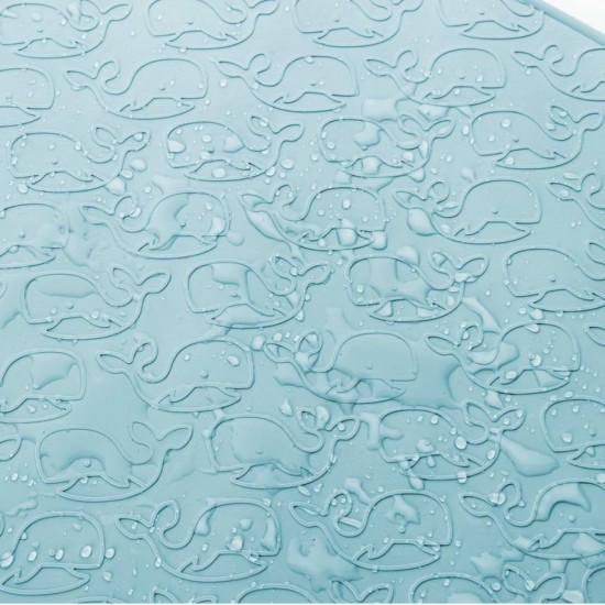 Covoras de baie antialunecare din cauciuc natural 97 x 36 cm albastru MyHappyBath Mat XL Reer