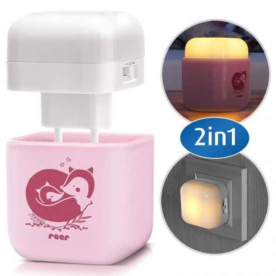 Lampa de veghe 2 in 1 cu LED roz REER 52144 Lampa de veghe 2 in 1 cu LED roz REER 52144