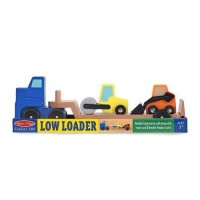 Camion transportor cu platforma cu utilaje de constructii Melissa and Doug