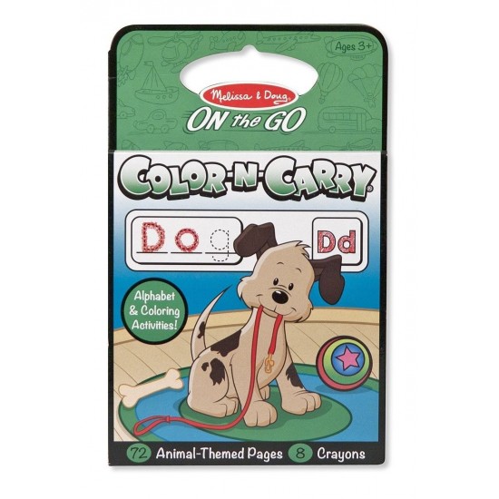 Carnet de colorat pentru calatorie Animale Litere si cuvinte Melissa and Doug