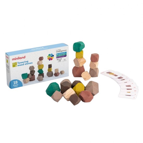 Joc educativ pentru dezvoltarea motricitatii Wood Stones