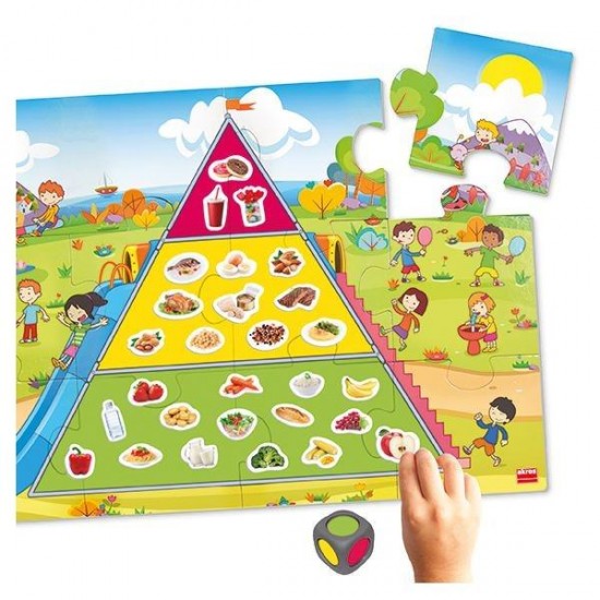 Joc educativ Piramida alimentelor - mancam sanatos