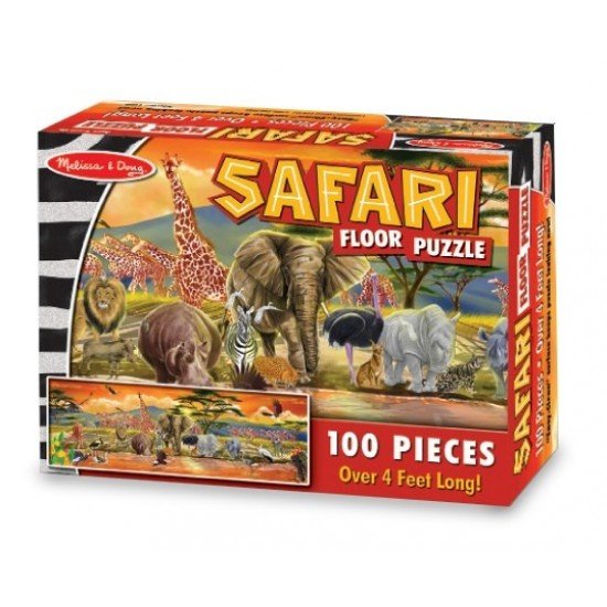 Puzzle de podea Safari Melissa and Doug 100 piese