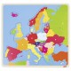 Puzzle din lemn Harta Europei 35 piese