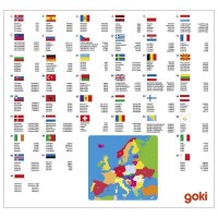 Puzzle din lemn Harta Europei 35 piese