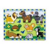 Puzzle in relief animale de companie Melissa and Doug 8 piese