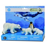 Set 4 figurine Collecta pictate manual - Ursi polari si pinguin
