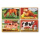 Set 4 puzzle lemn in cutie Animale domestice Melissa and Doug
