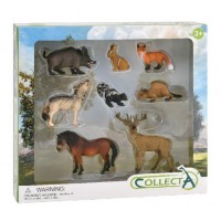 Set de 8 figurine pictate manual Animale din padure