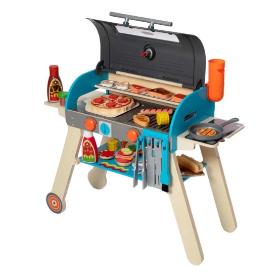 Set de joaca din lemn cu accesorii Grill si Pizza Melissa and Doug