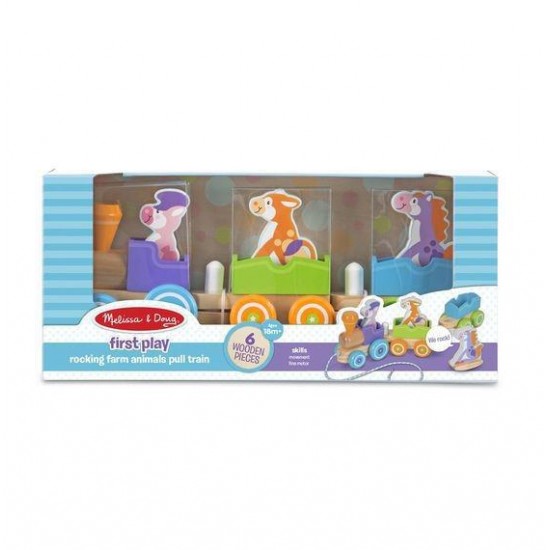 Trenulet din lemn cu animale - Melissa and Doug