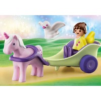 Playmobil 1.2.3 - Zana cu trasura si unicorn