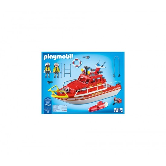 Playmobil City Action - Barca de salvare a pompierilor