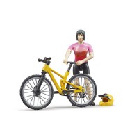 Figurina ciclista cu bicicleta de munte Bruder