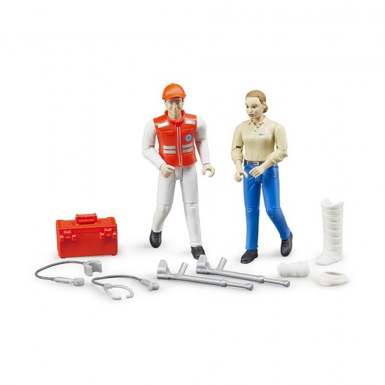 Figurine asistenti ambulanta si accesorii Bruder