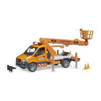 Masina Bruder Sprinter Mercedes Benz cu sirena si platforma