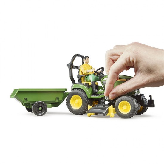 Tractor cu remorca John Deere si gradinar Bruder