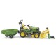 Tractor cu remorca John Deere si gradinar Bruder