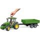 Tractor John Deere 5115M cu remorca basculabila Bruder