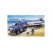 Playmobil City Action - Camion de politie cu barca