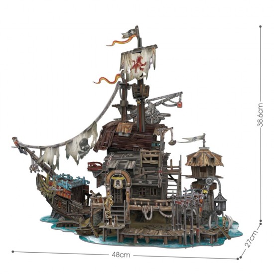 Puzzle 3D nava pirati 218 piese Cubic Fun