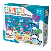 Puzzle animalute in ocean Headu Ecoplay 19 piese