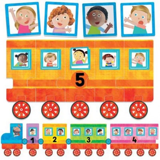 Puzzle micul tren 123 Headu Ecoplay