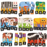 Set 9 puzzle-uri progresive litere si cuvinte engleza Headu Ecoplay
