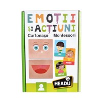 Joc Headu Montessori - Carti emotii si actiuni in limba romana
