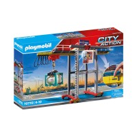 Playmobil City Action - Macara de marfa cu container