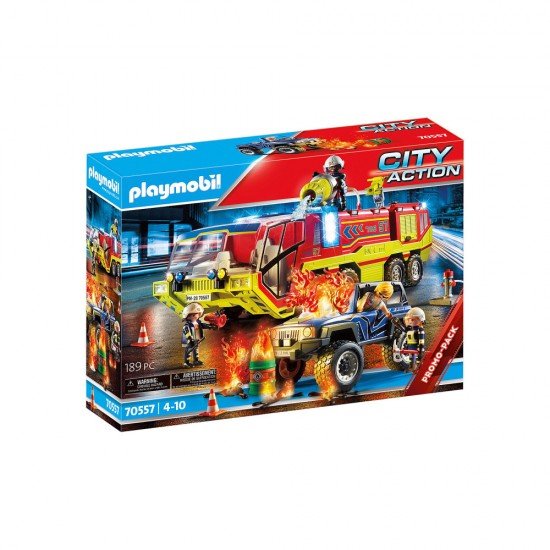 Citizenship Approval moustache Playmobil City Action - Masina si camion de pompieri | KidoStore.ro