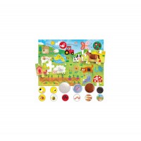 Puzzle tactil Montessori Headu 21 piese