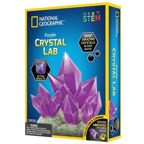 Kit stiinta National Geographic - Laborator de crestere cristale violet