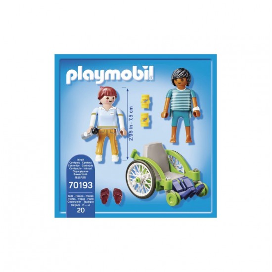 Playmobil City Life - Pacient in scaun cu rotile