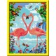 Pictura pe numere Ravensburger - Flamingo 2