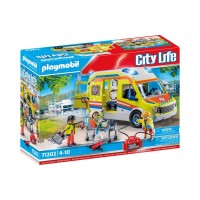Playmobil City Life - Ambulanta galbena cu lumini si sunete